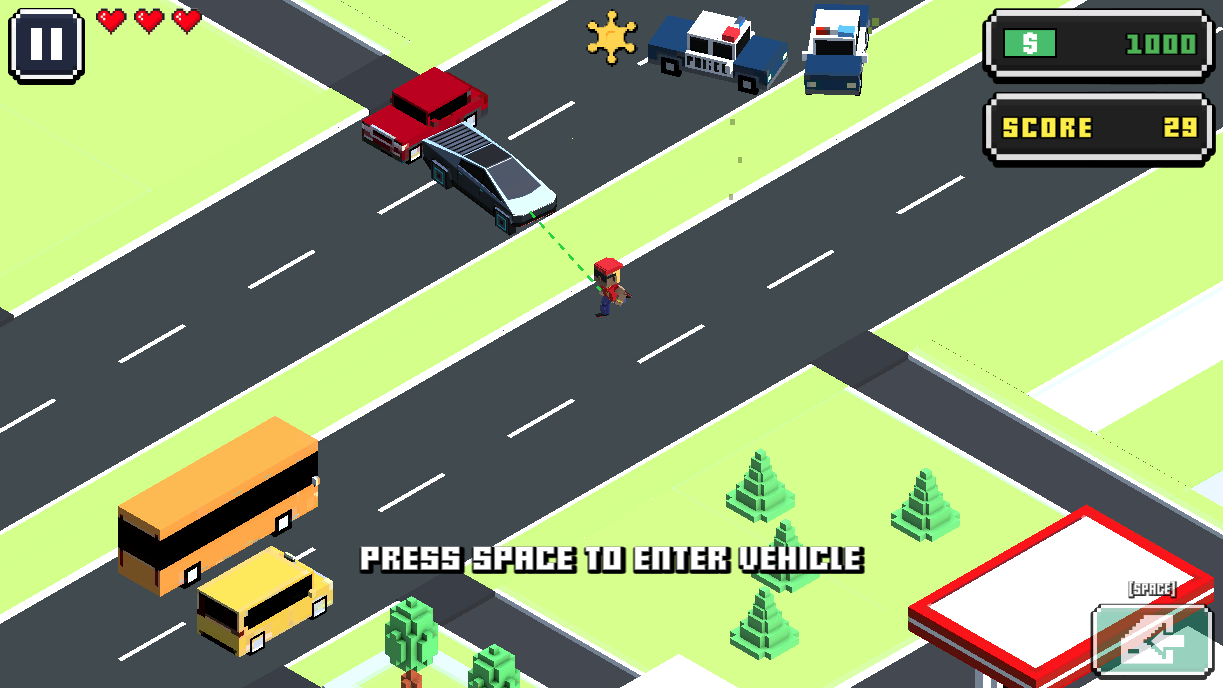 escape road 2 off vehicle